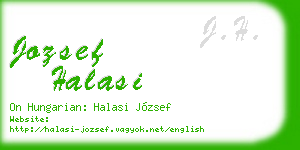 jozsef halasi business card